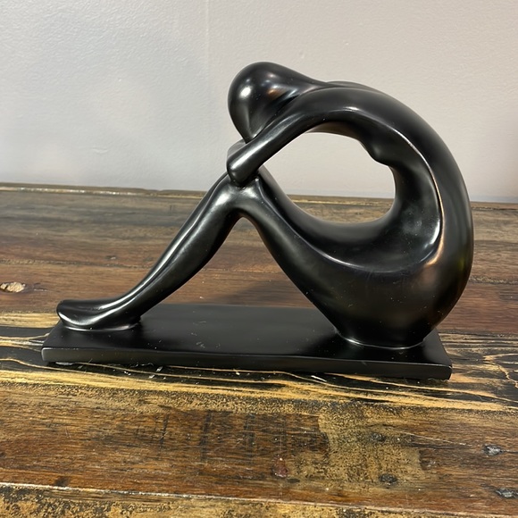 Woman figurine heavy stone piece - likely soapstone - Picture 4 of 15